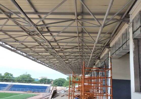 South Sudan Sport Football Stadium Bleacher Canopy With Space Frame Cantilever Design