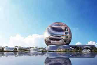 World's largest spherical building dome lifted