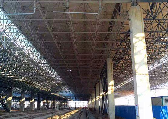 Large Span Space Frame Roof Structure For Subway Depot