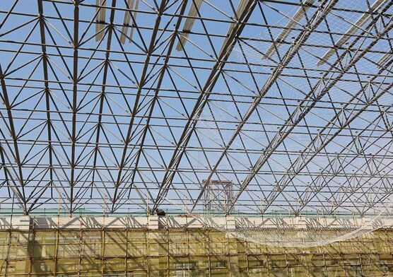 High School Steel Space Frame Structure Roof Basketball Stadium Construction