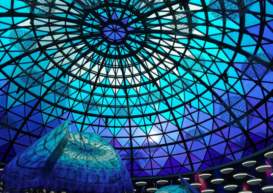 Prefab Steel Structure Glass Atrium Skylight Dome Roof Design