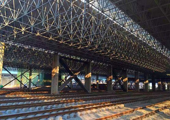 Large Span Space Frame Roof Structure For Subway Depot