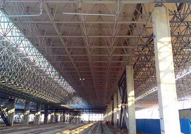 Large Span Space Frame Roof Structure For Subway Depot