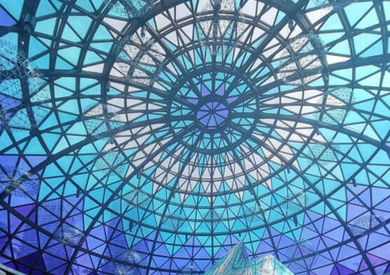 Prefab Steel Structure Glass Atrium Skylight Dome Roof Design