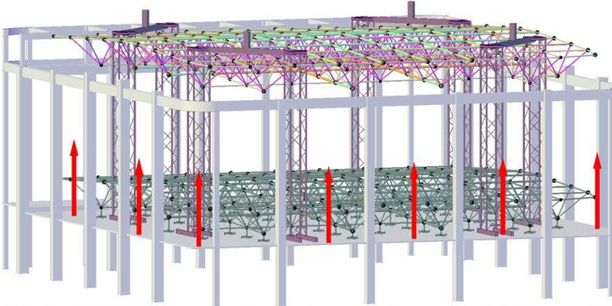 welded ball space frame roof