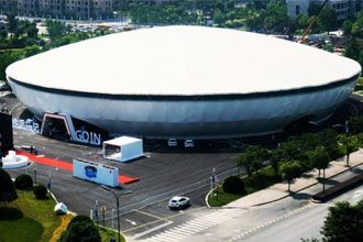 Design and analysis of future international conference center space frame membrane structure