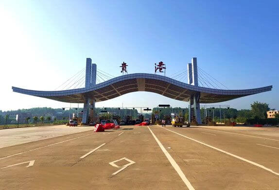 large steel truss canopy