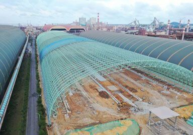 Raw Material Engineering Mixing Stockyard Warehouse Construction