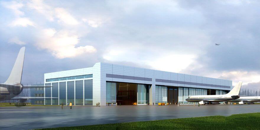 thumbnail image 2 of AVGEEK MODELS 1:400 Scale White/Grey Large Aircraft Hangar Maintenance Building – 3D Printed 2 of 3