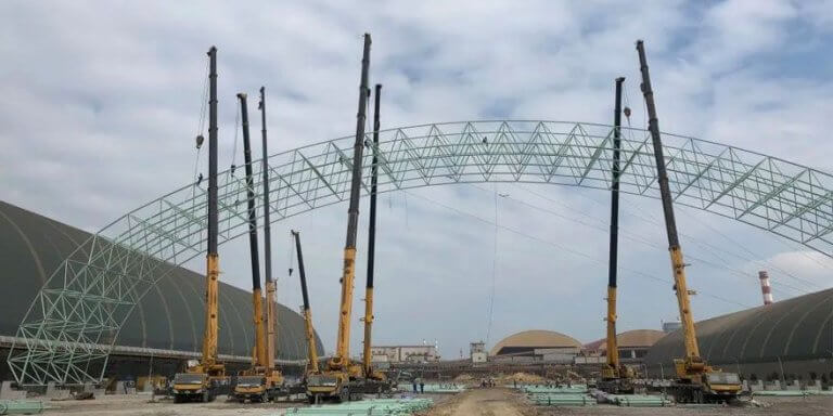 Raw Material Engineering Mixing Stockyard Warehouse Construction