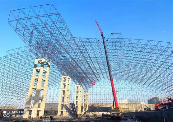 Aksu coal storage shed fully enclosed EPC steel structure engineering project