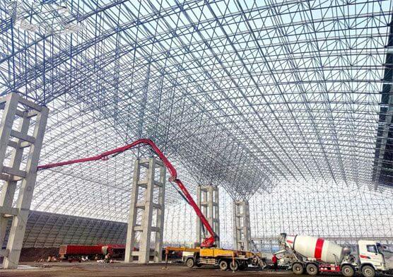 Aksu coal storage shed fully enclosed EPC steel structure engineering project