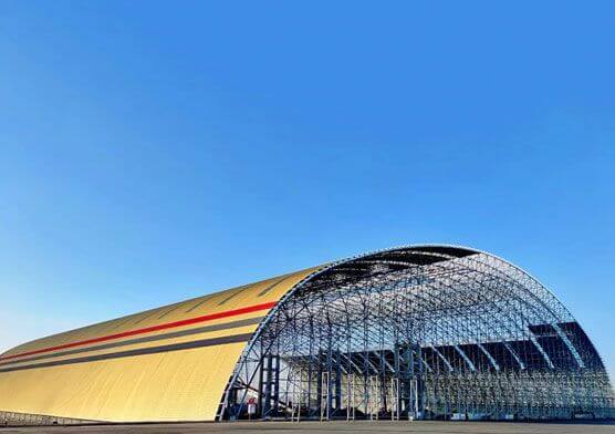 Aksu coal storage shed fully enclosed EPC steel structure engineering project