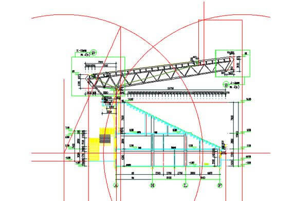 Stadium crane layout plan