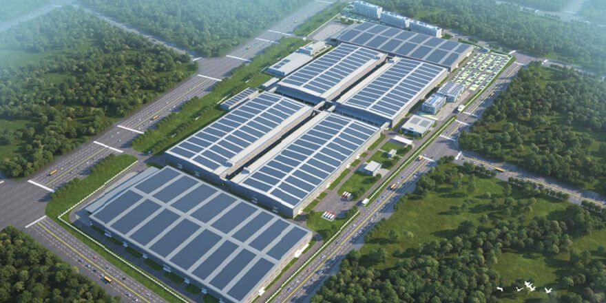 Steel building for battery warehouse
