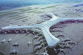 Large Span Space Frame Structural Steel Airport Terminal Ticketing Hall Construction