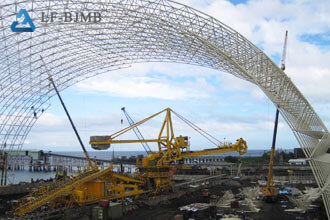 Space steel structure construction