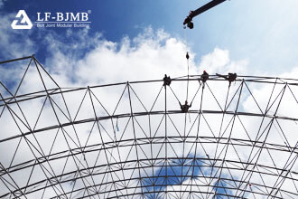 Steel structure high-altitude bulk installation