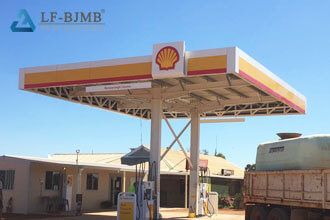 Gas station canopy structure form design