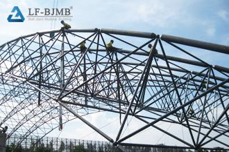 Large bolted ball space frame structure building
