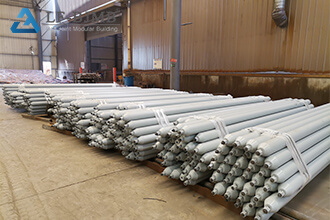 The process of machining the rods in the space frame structure