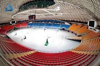 Construction of steel structure of comprehensive gymnasium