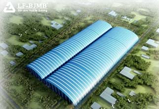 172 meters spanning column-free space