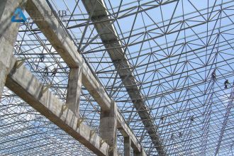 What key factors must be considered in the design of large-span steel structures?